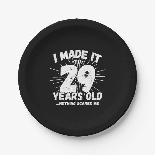 29おもしろい誕生日引用文皮肉29歳 ペーパープレート (正面)