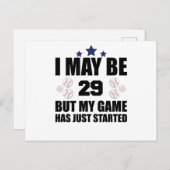 29おもしろい誕生日野球ファン29歳誕生 ポストカード (正面/裏面)