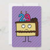 29お誕生日ケーキ(ろうそくあり) 招待状 (正面)