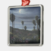29のやしのCaliforniaMoonlitの眺め メタルオーナメント (左)