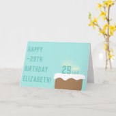 29イッシュお誕生日ケーキキャンドル| ~おもしろい29誕生日 カード (黄色い花)