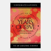 29エレガントth Garnet結婚の記念日 アクリルサイン (正面)