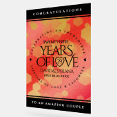 29エレガントth Garnet結婚の記念日 アクリルサイン (傾斜)