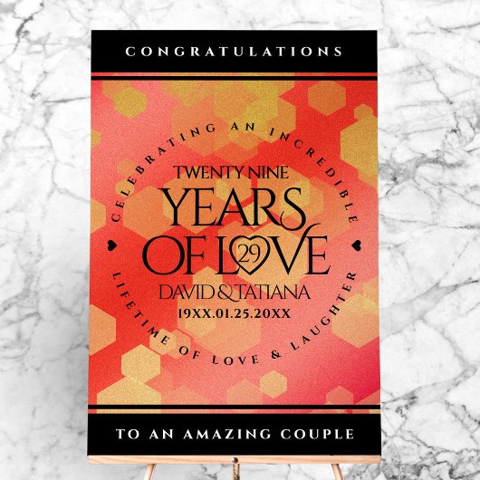 29エレガントth Garnet結婚の記念日 アクリルサイン