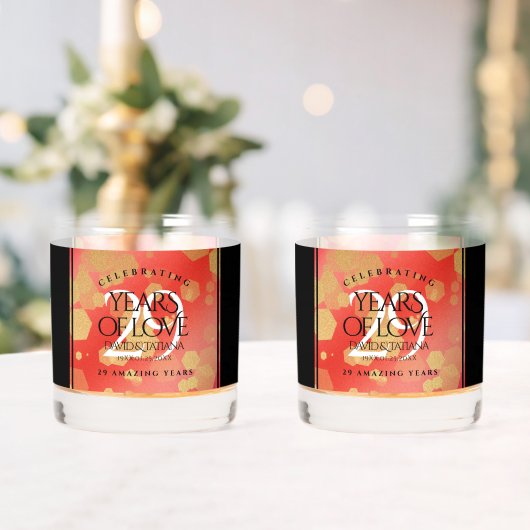 29エレガントth Garnet結婚の記念日 ウイスキーグラス (インサイチュ (ウェディング))