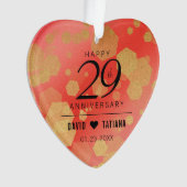 29エレガントth Garnet結婚の記念日 オーナメント (正面)