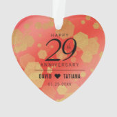 29エレガントth Garnet結婚の記念日 オーナメント (裏面)