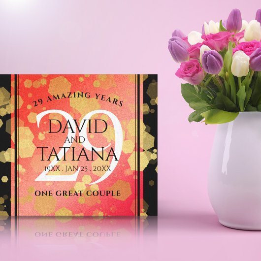 29エレガントth Garnet結婚の記念日 キャンバスプリント