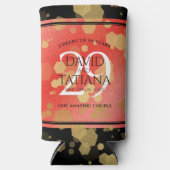 29エレガントth Garnet結婚の記念日 スリム缶クーラー (正面)