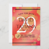 29エレガントth Garnet結婚の記念日 セーブザデート (正面)