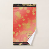 29エレガントth Garnet結婚の記念日 バスタオルセット (ハンドタオル)