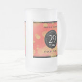 29エレガントth Garnet結婚の記念日 フロストグラスビールジョッキ (正面右)