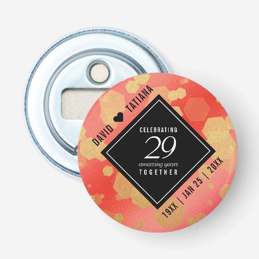 29エレガントth Garnet結婚の記念日 栓抜き (正面)