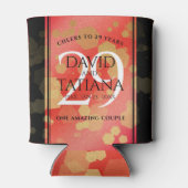 29エレガントth Garnet結婚の記念日 缶クーラー (裏面)