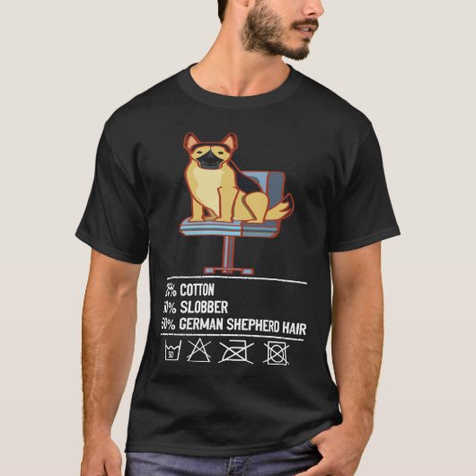 29コットンのよだれドイツ+牧羊犬+毛+ドイツ+牧羊犬 Tシャツ (正面)