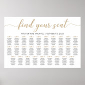 29テーブル席の座席一覧プランを見つける ポスター (正面)