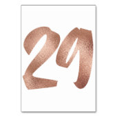 29テーブル番号白色メタリックピンクローズ金ゴールド テーブルナンバー (裏面)