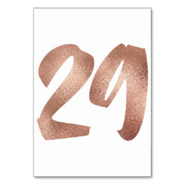 29テーブル番号白色メタリックピンクローズ金ゴールド テーブルナンバー