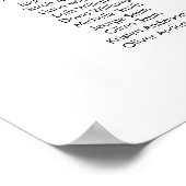 29テーブル私たちお気に入りのの人の座席図プラン ポスター (角)