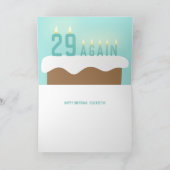 29再おもしろいびお誕生日ケーキキャンドルかわいい誕生日 カード (内部)