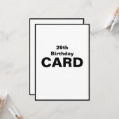 29台目29台目29分29秒2-9誕生日 カード (正面/裏面インサイチュ)
