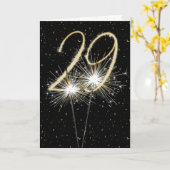 29周年記念結婚のスパーカー カード (黄色い花)