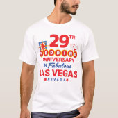 29回目の結婚記念日にぴったりなラ・ Vegas風カップルデザイン Tシャツ (正面)