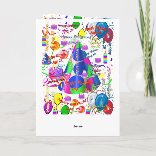 29威厳がある誕生日グリーティングカード折り畳み カード (裏面)