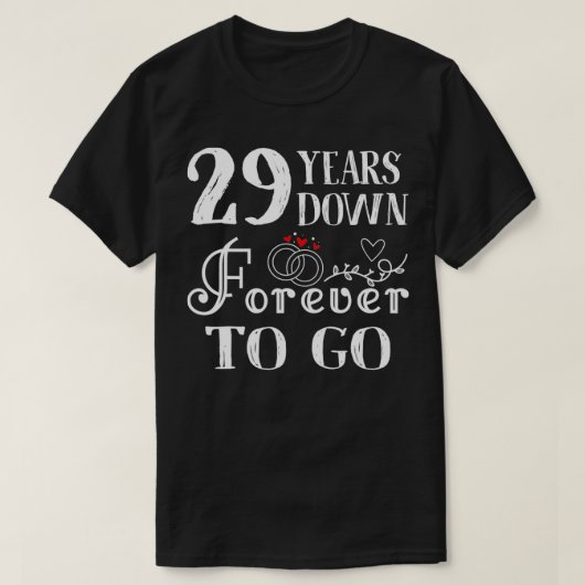 29年が永遠に終わってカップル29th 結婚 An Tシャツ (デザイン正面)