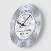 29年パーソナライズされた記念ギフトアイディア ラージ壁時計 (傾斜)