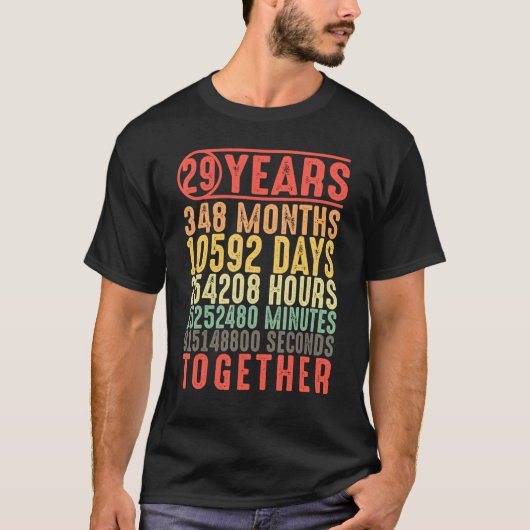 29年一緒 29周年 結婚した夫婦 Tシャツ (正面)