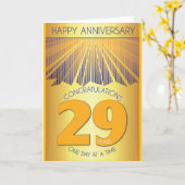 29年間の断酒記念 | ゴールデンレイ12ステップ カード (黄色い花)