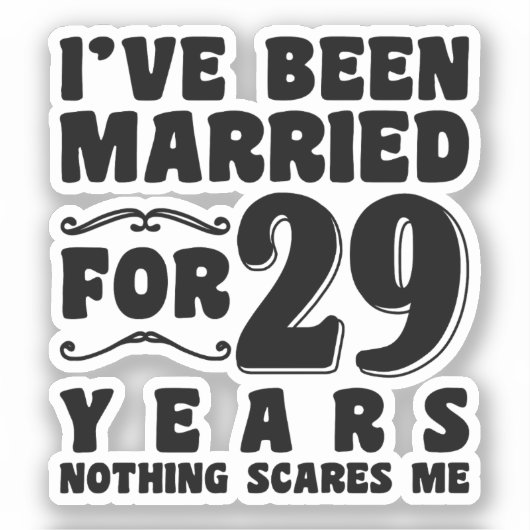 29年間の結婚生活を祝って 結婚記念日 シール (正面)