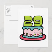 29歳お誕生日ケーキ ポストカード (正面/裏面)