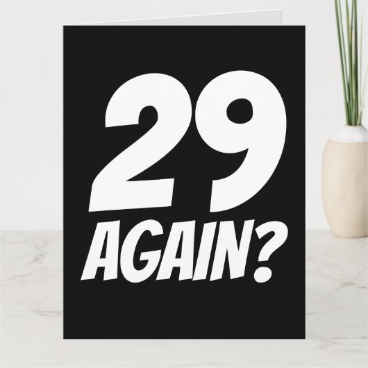 29歳か?面白い誕生日カード カード (正面)