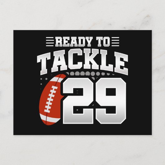 29歳のタックルフットボールパーティー 29歳の誕生日 ポストカード (正面)