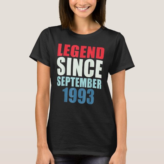 29歳の伝説1993年9月29th Birから Tシャツ (正面)