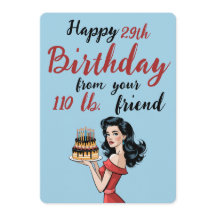 29歳の誕生日おめでとう！あなたの110ポンドの友達からのユーモアのギフト