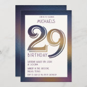 29歳の誕生日の招待状 招待状 (正面/裏面)