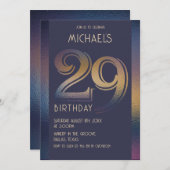 29歳の誕生日の招待状 招待状 (正面/裏面)