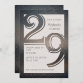 29歳の誕生日の招待状 招待状 (正面/裏面)