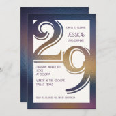 29歳の誕生日の招待状 招待状 (正面/裏面)