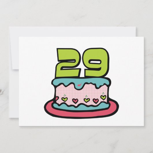 29歳の誕生日ケーキ カード (正面)