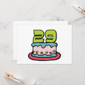29歳の誕生日ケーキ カード (正面/裏面インサイチュ)