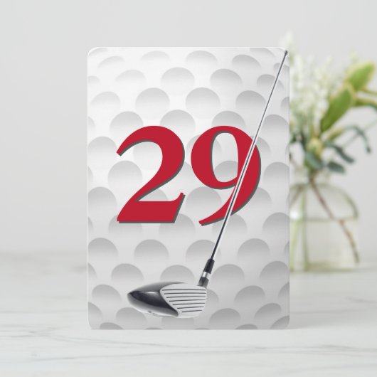 29歳の誕生日ゴルフテーマパーティー 招待状 (スタンド正面)
