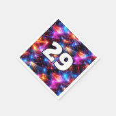 29歳の誕生日ネオンポリゴン抽象画  スタンダードカクテルナプキン (角)