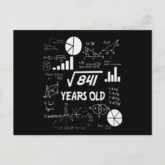 29歳の誕生日数学教師のための29歳の誕生日プレゼント ポストカード (正面)