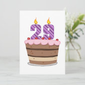 29歳オンお誕生日ケーキ カード (スタンド正面)