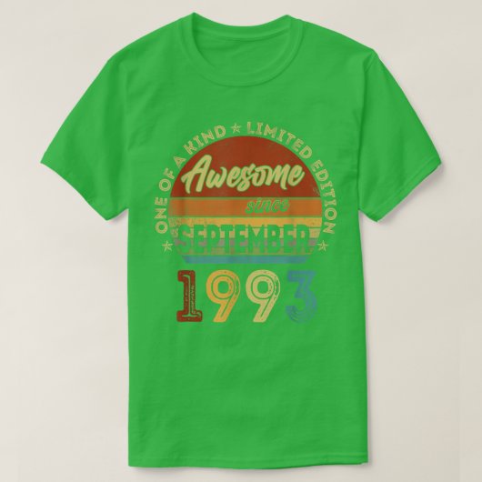 29歳ギフト9月29誕生日素晴らし29日 Tシャツ (デザイン正面)