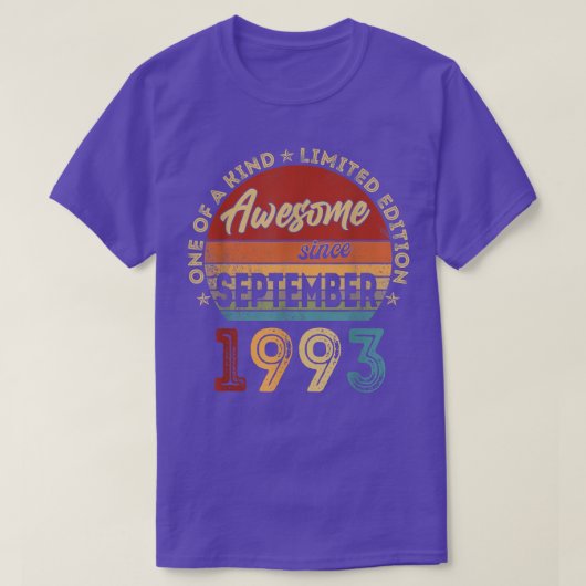 29歳ギフト9月29誕生日素晴らし29日 Tシャツ (デザイン正面)